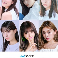 (上段左から)佐々⽊久美、せいら、⽥鍋梨々花、(下段左から)鶴嶋乃愛、ゆいちゃみ、ゆうちゃみ(提供写真)