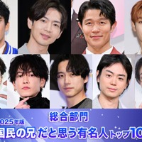 （上段左から）小栗旬、松下洸平、鈴木亮平、與那城奨（下段左から）K、佐藤健、坂口健太郎、菅田将暉、綱啓永（C）モデルプレス