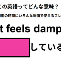 この英語ってどんな意味？「It feels damp. 」