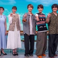 石川みなみ(日本テレビアナウンサー)、佐藤栞里、田中樹、高地優吾、森本慎太郎(C)日本テレビ