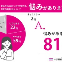 夏休み中の過ごし方や学習方法、学習の指導方法について悩み事があるか