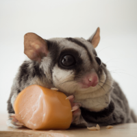隅で好物を食べるモモンガ　飼い主が後ろから近づいた結果…「人間みたい」「どこに行った」