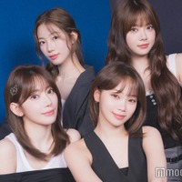 LE SSERAFIM/(左上から時計回りに)KAZUHA(カズハ)、HONG EUNCHAE(ホン・ウンチェ)、KIM CHAEWON(キム・チェウォン)、SAKURA(サクラ)※HUH YUNJIN(ホ・ユンジン)は不在(C)モデルプレス