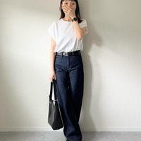 大人の白Ｔ×デニムスタイル。【GU】と【ユニクロ】のコレで洗練コーデが完成【40代の毎日コーデ】