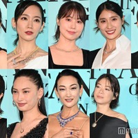 (上段左から)井川遥、吉岡里帆、有村架純、土屋太鳳、中川大志(下段左から)清野菜名、大政絢、冨永愛、上野樹里、和田唱(C)モデルプレス