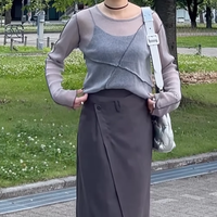 肌見せしすぎない大人の夏コーデなら「透けトップス」一択。トレンド感と肌カバーが叶います【40代の毎日コーデ】