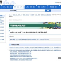 令和8年度(令和7年度実施)高等学校入学者選抜情報