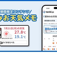 夏休みお天気メモ