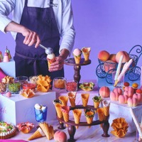 Craft Your Waffle Cone~ピーチ&アイスクリーム スイーツビュッフェ ~/提供画像
