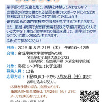 オープンラボ2025＠金城学院大学薬学部