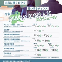 令和8年度 群馬県公立高校入試スケジュール