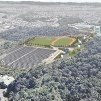 ゴードンストウン・スクール日本校（仮称）の完成予想図（画面下部は既存のソーラー施設です）