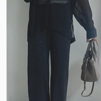 真似したい！涼感と品格を備えた全身【ユニクロ】のレイヤードコーデ【40代の毎日コーデ】