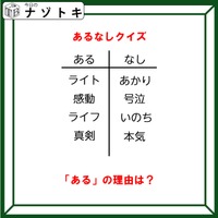 あるなしクイズです！「ライト・感動・ライフ・真剣にある」って、何がある？順番も大事です【難易度LV４.・辛口】