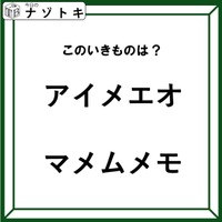 クイズです！「この生き物はなに？」あるのはア行とマ行ですね。ん、よく見ると違うぞ！【難易度LV２.・甘口】
