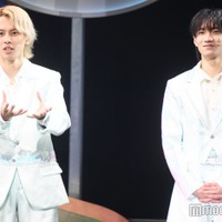 舞台「ANDO」囲み取材に出席した矢花黎、川崎星輝（C）モデルプレス