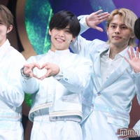舞台「ANDO」囲み取材に出席した橋本涼、菅田琳寧、矢花黎、川崎星輝(C)モデルプレス