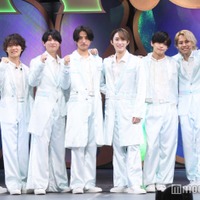 舞台「ANDO」囲み取材に出席したB&ZAI/今野大輝、稲葉通陽、本高克樹、鈴木悠仁、橋本涼、菅田琳寧、矢花黎、川崎星輝(C)モデルプレス