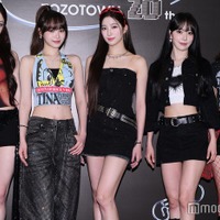 LE SSERAFIM/ (左から)HUH YUNJIN(ホ・ユンジン)、KIM CHAEWON(キム・チェウォン)、KAZUHA(カズハ)、SAKURA(サクラ)、HONG EUNCHAE(ホン・ウンチェ)(C)モデルプレス