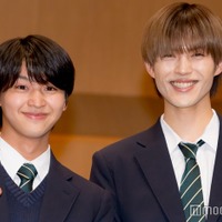 ドラマ「修学旅行で仲良くないグループに入りました」制作発表会見に出席した藤本洸大、簡秀吉(C)モデルプレス