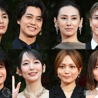 「第38回東京国際映画祭」レッドカーペットに登場した(上段左上から時計回り)草川拓弥、高橋海人、北川景子、岩田剛典、齊藤京子、川口春奈、吉岡里帆、佐野晶哉(C)モデルプレス
