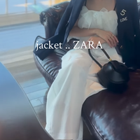 全身ホワイト×【ZARA】ジャケット。休日に映える大人の上品スタイル【40代の毎日コーデ】