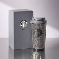 「スターバックス福袋 2026」グレーのラインストーンが輝く特別仕様のステンレスタンブラー/(Super Lucky New Year Surprise!)※限定1000個(提供写真)