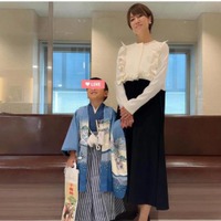 hitomi、袴姿の5歳三男とパシャリ!七五三SHOT公開「しかしおっきくなったな~」