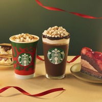 スターバックス ホリデー第2弾「スモア チョコレート ラテ」「スモア チョコレート フラペチーノ」「ストロベリー＆チョコレートタルト」（提供写真）※画像はイメージです