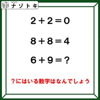 クイズです!「2+2=0、8+8=4。6+9はなに?」計算の答えにはある法則があります【難易度LV3.・中辛】