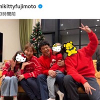 藤本美貴、家族5人でクリスマスコーデ披露！「かわいい」「子供達大きくなりましたね」の声