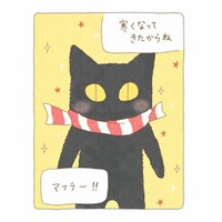 ほつれたくろねこに、あったかいマフラーを。肌寒い季節の小さなお直し【夜が明けるとき猫がそばにいれば #16】