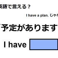 英語で「予定があります」は何て言う?