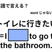英語で「トイレに行きたい」は何て言う？