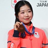 「第25回オリンピック冬季競技大会 TEAM JAPAN 帰国時記者会見」に出席した中井亜美選手（C）モデルプレス
