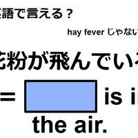 英語で「花粉が飛んでいる」は何て言う?