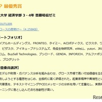 最優秀賞「東京大学 経済学部 3・4年 首藤昭信ゼミ」
