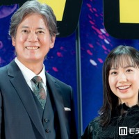 映画「ミステリー・アリーナ」完成披露試写会に出席した唐沢寿明、芦田愛菜（C）モデルプレス