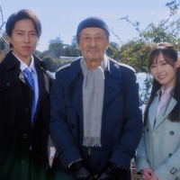 山下智久、山崎努、福原遥（C）大谷アキラ・夏原武・水野光博／小学館（C）2026 映画『正直不動産』製作委員会