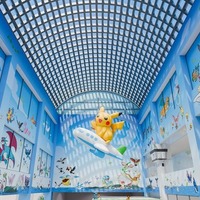 のと里山ポケモン・ウィズ・ユー空港2階 吹き抜け部分（C）Pokemon. （C）Nintendo/Creatures Inc. /GAME FREAK inc. ポケットモンスター・ポケモン・Pokémonは任天堂・クリーチャーズ・ゲームフリークの商標です。