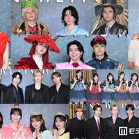 （上段左から）上白石萌音、Mrs. GREEN APPLE（上が1日目・下が2日目）、中条あやみ（中段左から）TOMORROW X TOGETHER、FRUITS ZIPPER（下段左から）超ときめき宣伝部、TWS（C）モデルプレス