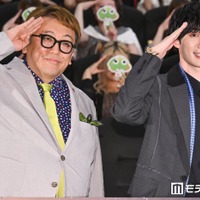 「新劇場版☆ケロロ軍曹 復活して速攻地球滅亡の危機であります！」初日舞台挨拶に出席した福田雄一監督、ジェシー（C）モデルプレス