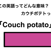 この英語ってどんな意味?「Couch potato」