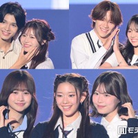 （左上から）倉澤俊、谷村優真、酒井理央、森口優花、伊藤彩華、小林ゆあ、表すみれ（C）モデルプレス