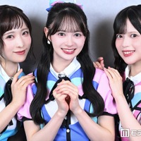 モデルプレスのインタビューに応じた小栗有以、伊藤百花、川村結衣（C）モデルプレス