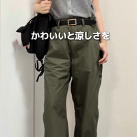 かわいさと涼しさを両立。シアートップスの上品な正解あった！【40代の毎日コーデ】