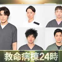 （左から時計回りに）宮野真守、金田哲、長井短、谷恭輔、田島亮（C）フジテレビ