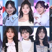 （上段左から）藤嶌果歩、山下美月、田村保乃、一ノ瀬美空、金村美玖（下段左から）川崎桜、守屋麗奈、遠藤さくら、小坂菜緒、山崎天（C）モデルプレス
