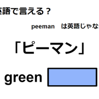 英語で「ピーマン」は何て言う?