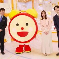 （左から）伊藤利尋アナウンサー、井上清華アナウンサ－、生田竜聖アナウンサー（C）フジテレビ